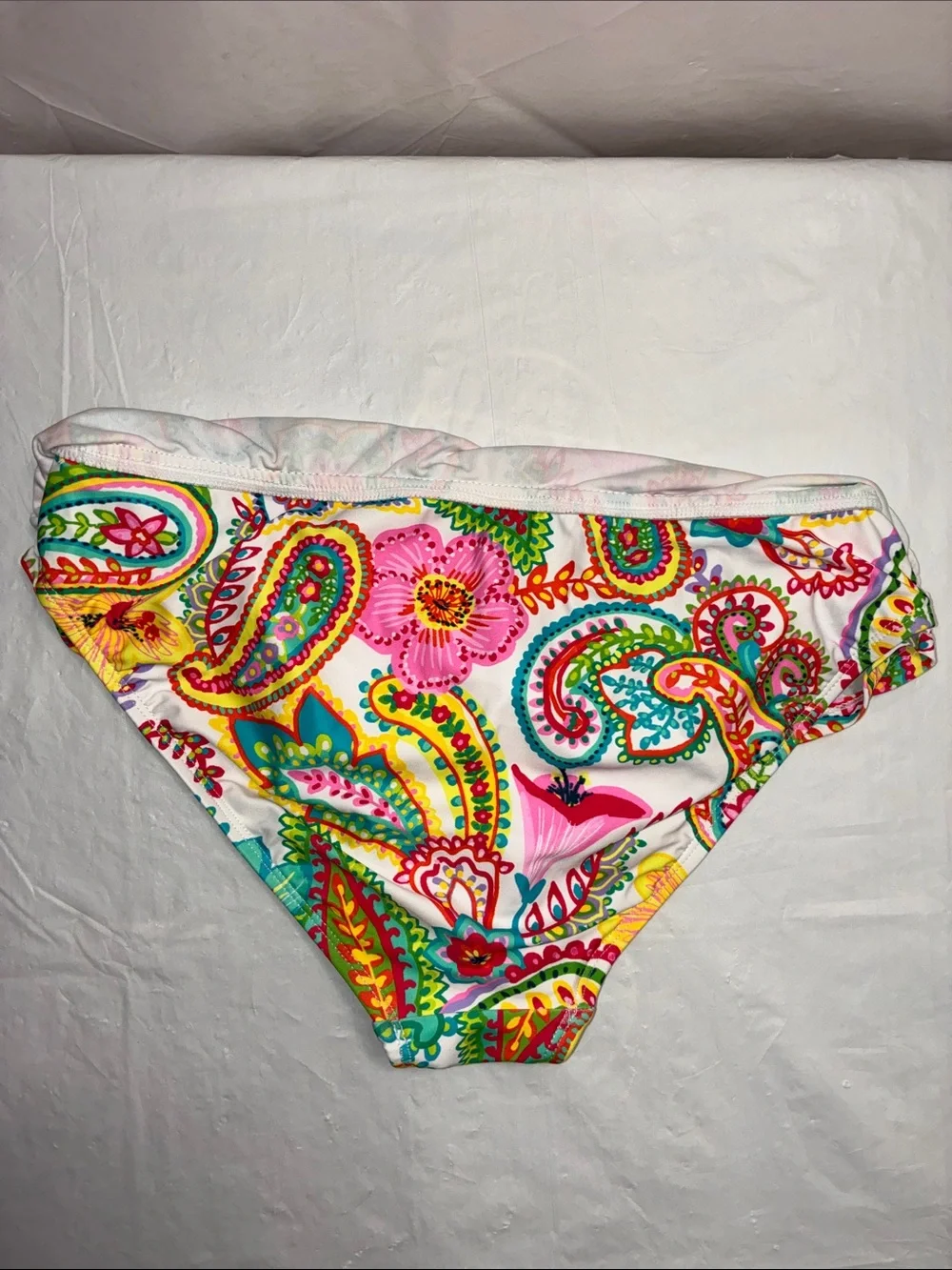 Bleu Rod Beattie Multicolor Paisley Bikini Bottom - Yellow, Pink, Green, Blue